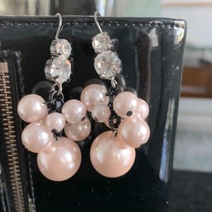 Lee Angel Vintage Pink Pearls Earrings